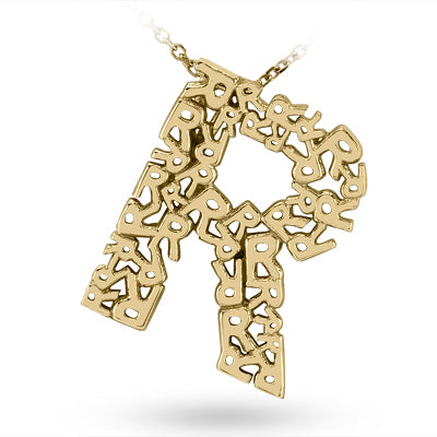 Initial of Initials Pendant - The letter R