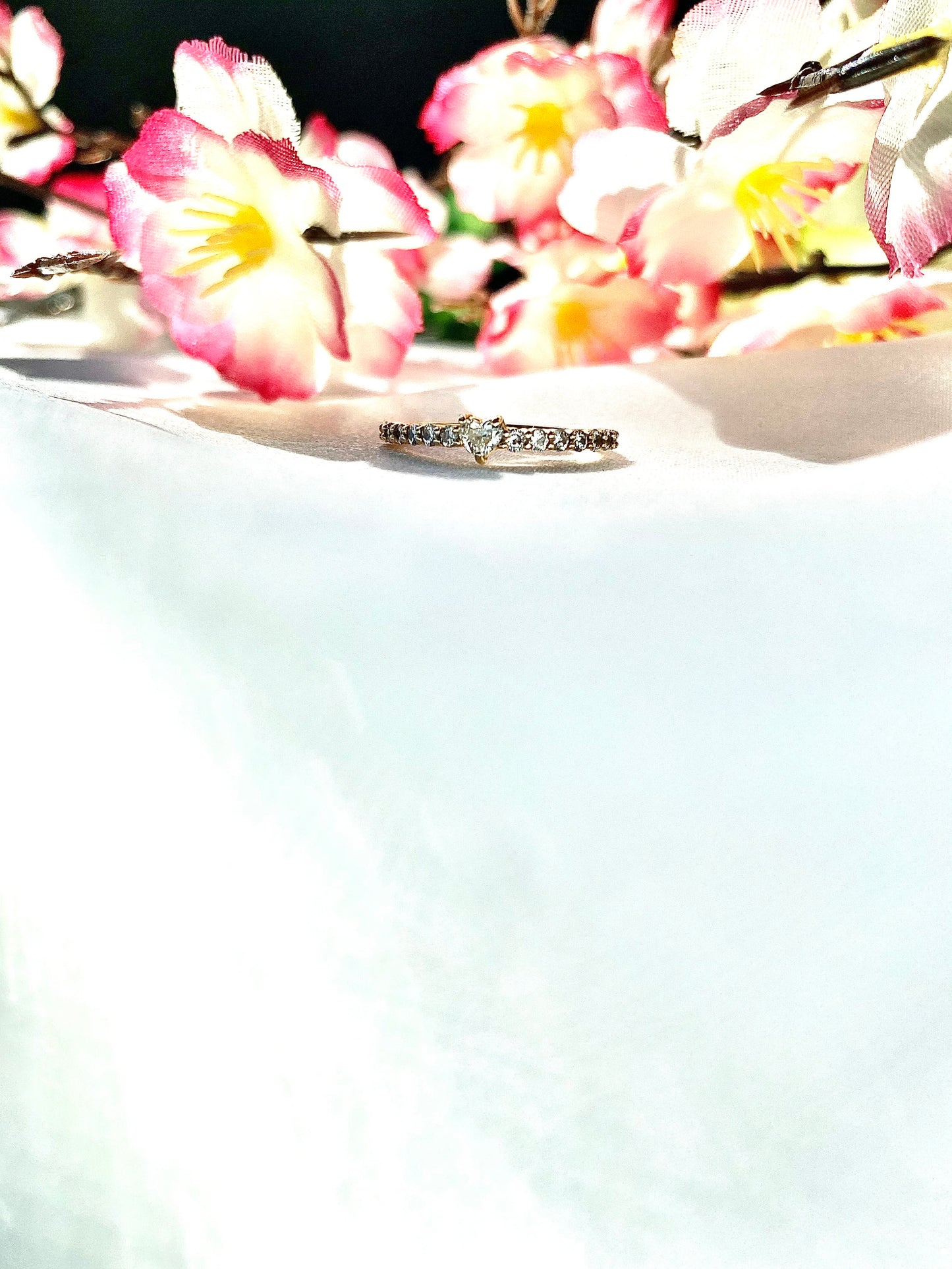 Dainty Diamond Sweetheart Ring