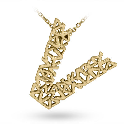 Initial of Initials Pendant - The letter V